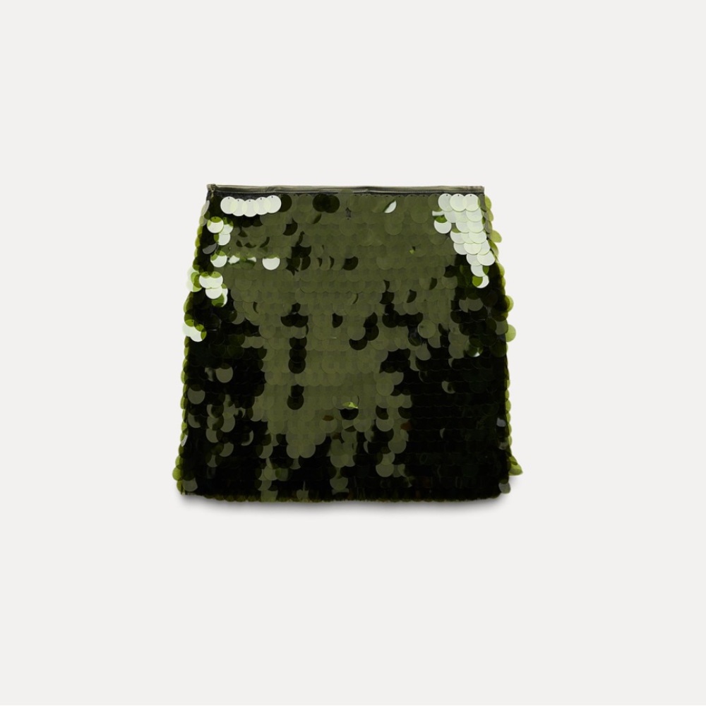 ZARA NWT Green Sequin Skirt (M)